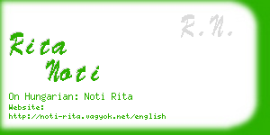 rita noti business card